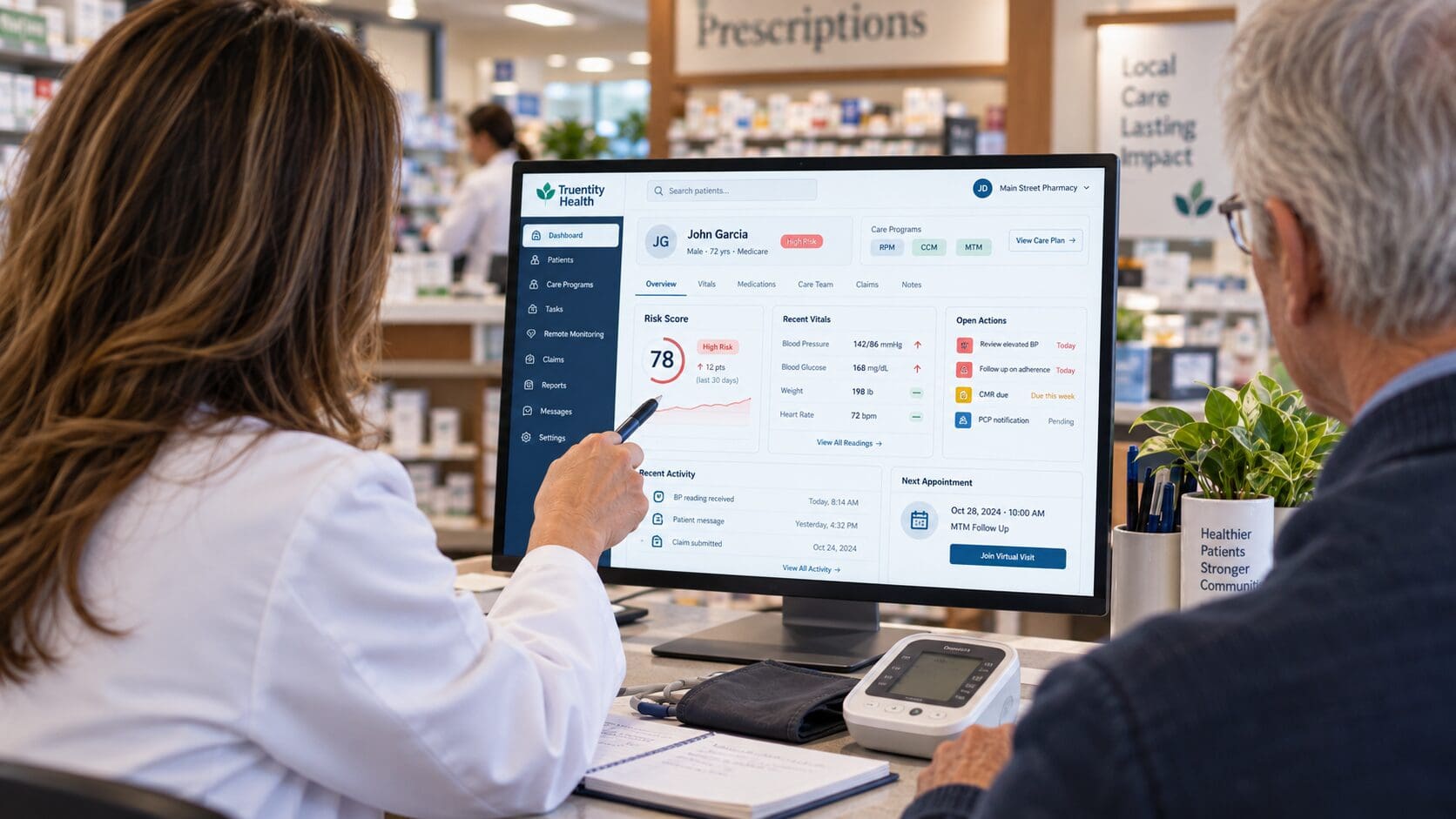 Independent pharmacist at community pharmacy